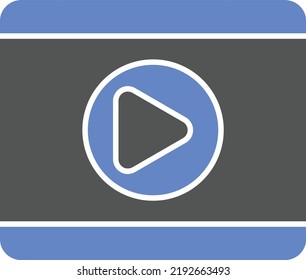 Estilo de iconos del reproductor de vídeo de diseño de vectores