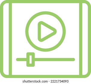 Estilo de iconos del reproductor de vídeo de diseño de vectores