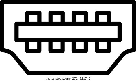 Vector Design Video Port Icon Style