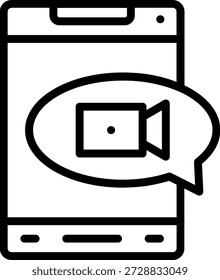 Videochat-Symbolstil für Vektordesign