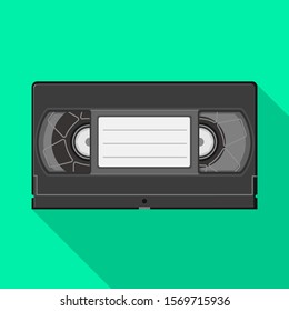 Vector design of videotape and videocassette logo. Web element of videotape and reel stock vector illustration.