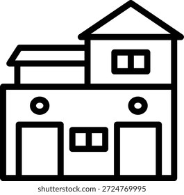 Vektor Design Villa Icon Stil