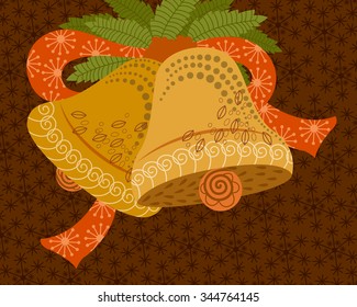 Vector design of vintage and retro Merry Christmas background
