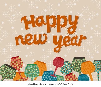 Vector design of vintage and retro Merry Christmas background