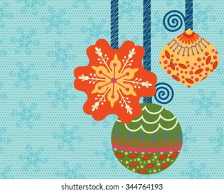 Vector design of vintage and retro Merry Christmas background
