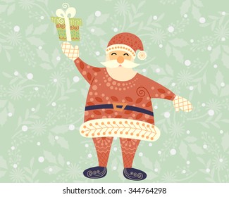 Vector design of vintage and retro Merry Christmas background