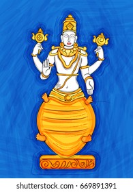 Vector design of Vintage statue of Indian Lord Kurma sculpture one of avatar from the Dashavatara of Vishnu engraved on stone