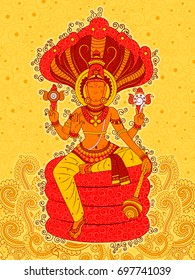 Vector design of Vintage statue of Indian Lord Shiva in India art style