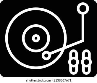 Vector Design Vinyl Player Icon Style