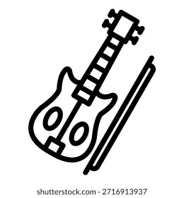 Estilo de icono de violín de diseño Vector