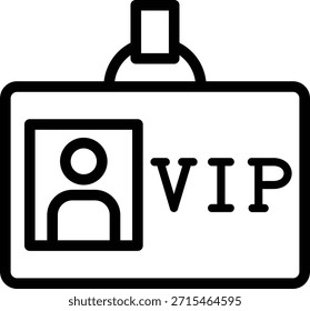 Estilo de Ícone de Passagem VIP de Design de Vetor