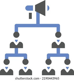 Diseño de vectores Estilo de iconos de marketing viral