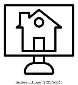 Symbolstil für virtuelles Zuhause im Vektordesign