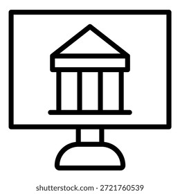 Diseño de Vector Museos virtuales Icon Style