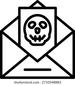 Estilo de icono de correo electrónico de virus de diseño de Vector