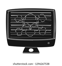 Vector design of virus and secure symbol. Set of virus and cyber vector icon for stock.