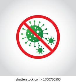 vector design virus, stop coronavirus icon concepts. lockdown