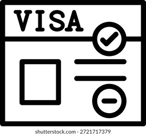 Estilo de ícone do Visa de design vetorial