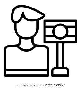 Vektordesign Visionärer Vlogger-Symbolstil