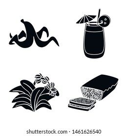 Vector design of vitamin and eating icon. Collection of vitamin and ripe stock vector illustration.