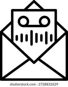 Estilo de ícone de correio de voz do Vetor Design