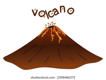 Vector design of volcanic eruption in Indonesia.