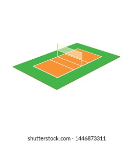 Vector design of volleyball and field logo. Collection of volleyball and exercise vector icon for stock.