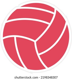 Estilo de icono de voleibol de diseño de vectores