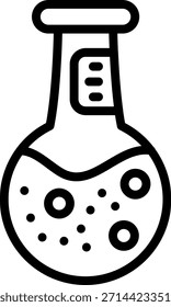 Estilo de icono de frasco volumétrico de diseño de Vector