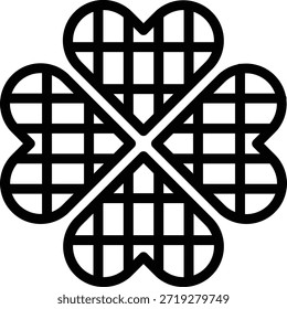 Estilo de Ícone de Waffle de Design de Vetor
