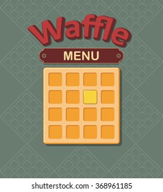 Vector design for waffle menu. 