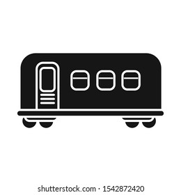 Vector design of wagon and metro icon. Web element of wagon and metro stock vector illustration.