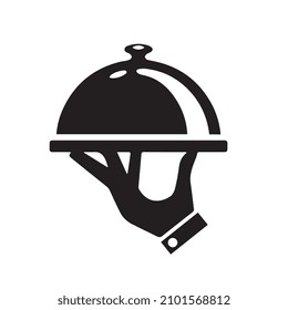 vector design of waiter's hand icon