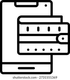 Estilo de icono de App de billetera de diseño de Vector