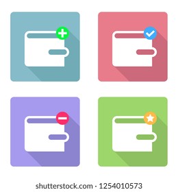 vector design of wallet icon set. payment status