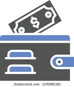 Estilo de icono de la cartera de diseño del vector
