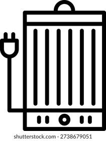 Vector Design Wall-mounted heater Icon Style