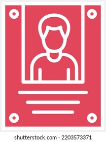 Vector Design Wanted Icon Style
