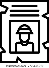 Diseño de Vector Wanted Icon Style
