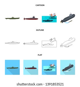 Vector design of war  and ship logo. Set of war  and fleet stock vector illustration.