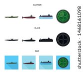 Vector design of war and ship symbol. Collection of war and fleet stock vector illustration.