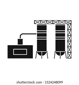 Vector design of warehouse and garage sign. Web element of warehouse and storage vector icon for stock.