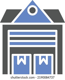 Estilo de icono de almacén de diseño de vectores