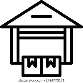 Estilo de icono de almacén de diseño de Vector
