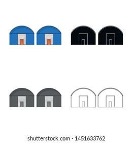 Vector design of warehouse and storehouse symbol. Collection of warehouse and factory stock vector illustration.