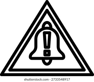 Estilo de Ícone de Alarme de Aviso de Design de Vetor