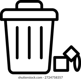 Estilo de icono de residuos de diseño de Vector
