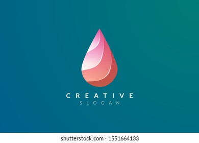Vector design of water droplets with beautiful, elegant and premium colors