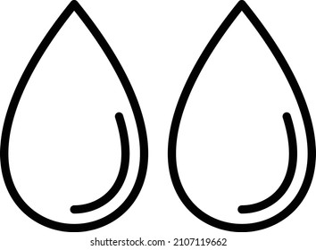 Diseño de vectores Estilo de iconos de las gotas de agua