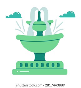 Vector design of water fountain

